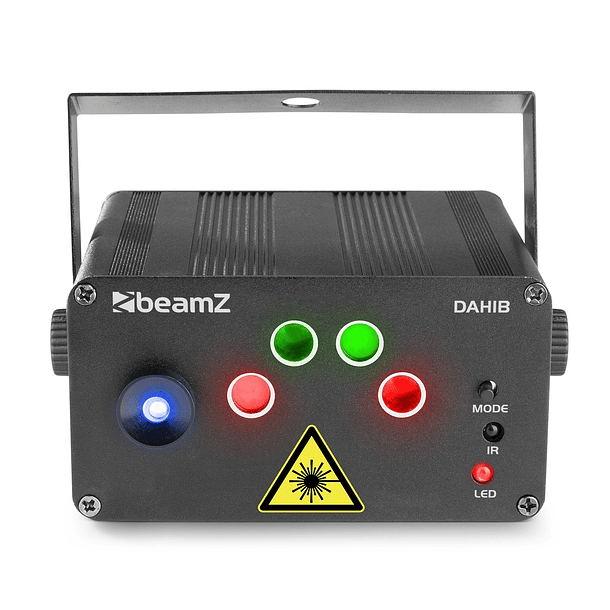 Laser Duplo 100/50mW Vermelho e Verde + LED Azul c/ Comando (DAHIB DOUBLE) - beamZ 2