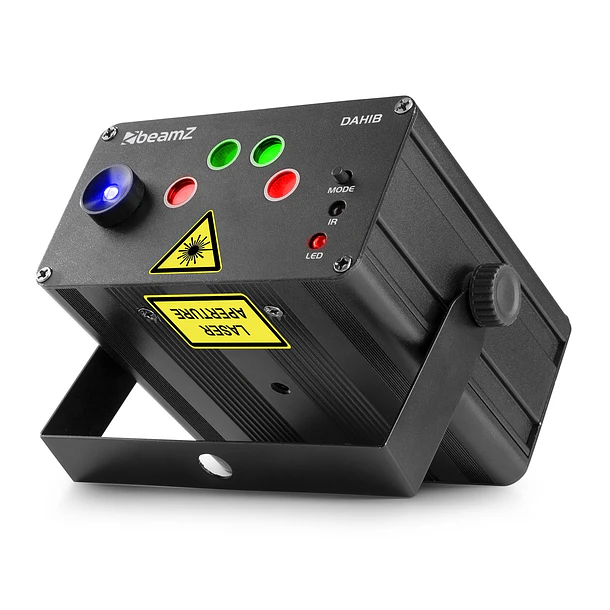 Laser Duplo 100/50mW Vermelho e Verde + LED Azul c/ Comando (DAHIB DOUBLE) - beamZ 3