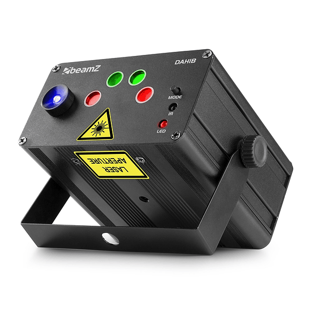 Laser Duplo 100/50mW Vermelho e Verde + LED Azul c/ Comando (DAHIB DOUBLE) - beamZ 3