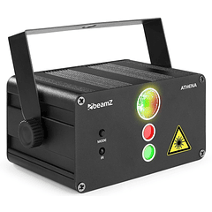 Laser a Bateria 100/50mW Vermelho e Verde c/ Comando (ATHENA) - beamZ