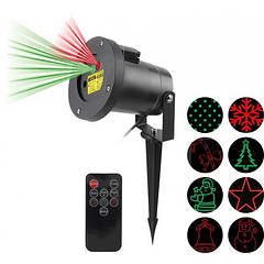Projector Laser c/ Efeitos Natal 5W p/ Exterior c/ Comando (Vermelho/Verde) - WELL