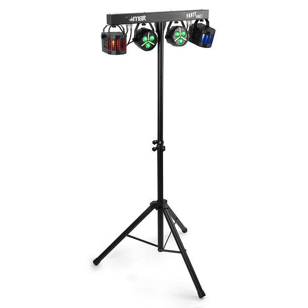 Barra LED´s Portátil DMX c/ 2 Projetores PAR Strobe + 2 Projectores Derby RGBW - MAX 1