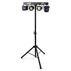 Barra LED´s Portátil DMX c/ 2 Projetores PAR Strobe + 2 Projectores Derby RGBW - MAX 2