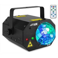 Projector LED Efeitos Jelly Moon + Laser Vermelho/Verde/Azul (DJ10) - MAX
