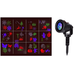 Projector LED RGBW 4W GOBO IP44 p/ Exterior - HQPOWER