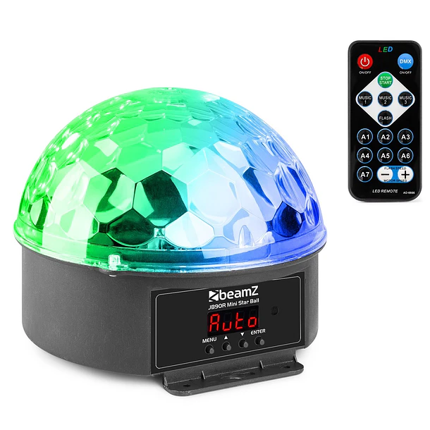 Projector de Efeitos LED RGBAWWPYP 9x 1W DMX c/ Comando (JB90R) - beamZ 1