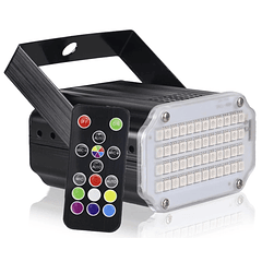 Projector 48 LEDs Efeitos RGBW-UV 12W c/ Comando