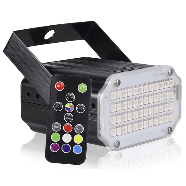 Projector 48 LEDs Efeitos RGBW-UV 12W c/ Comando 1