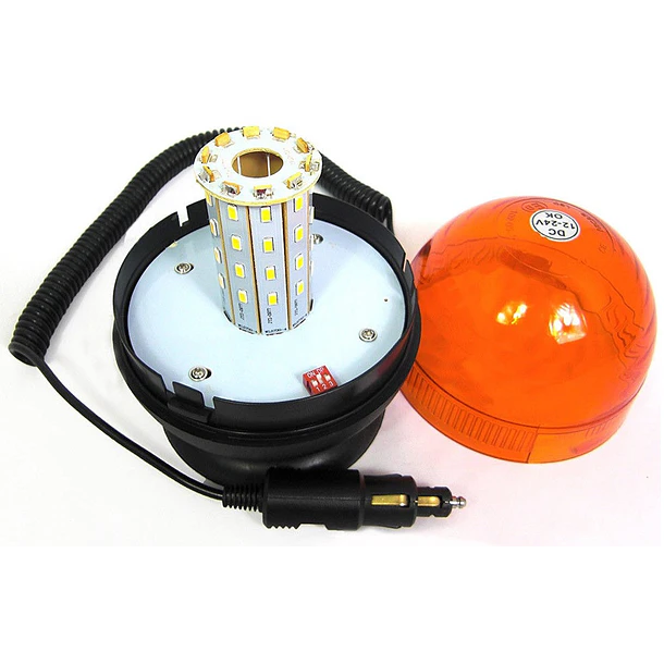 Luz de Emergência 60 LEDs Magnética 12/24V Laranja c/ Cabo (2 mts) 2