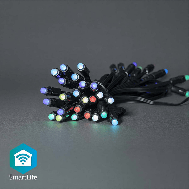 Serie 48 LED´s RGB Natal 220V c/ Efeitos SmartLife Wi-Fi (10,8 mts) - NEDIS 1