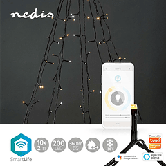 Serie Natal p/ Árvore 200 LEDs 2500~9000K SmartLife Wi-Fi (10 x 2 mts) - NEDIS