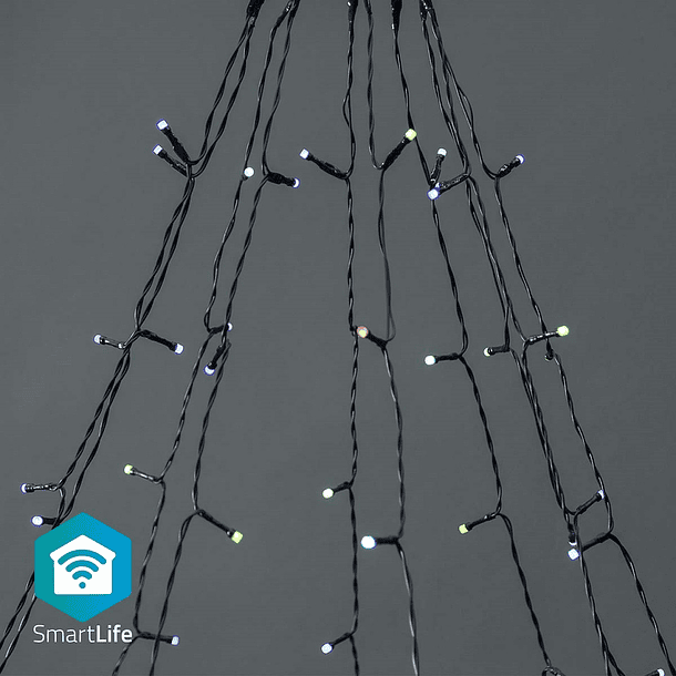 Serie Natal p/ Árvore 180 LEDs RGB SmartLife Wi-Fi (10 x 2 mts) - NEDIS 1