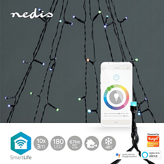 Serie Natal p/ Árvore 180 LEDs RGB SmartLife Wi-Fi (10 x 2 mts) - NEDIS