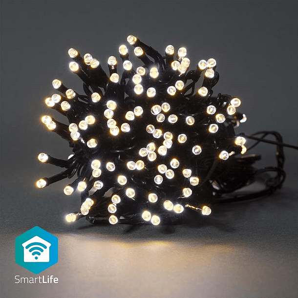 Serie 100 LED´s Branco Q. 3000K Natal 220V c/ Efeitos SmartLife Wi-Fi (10 mts) - NEDIS 1