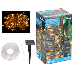 Série 100 LEDs Natal Branco Quente 3000K c/ Alimentaçáo Solar - GRUNDIG