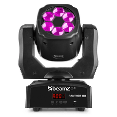 Moving Head 6x 12W CREE LED RGBW DMX c/ Lentes Rotativas (PANTHER 80) - beamZ