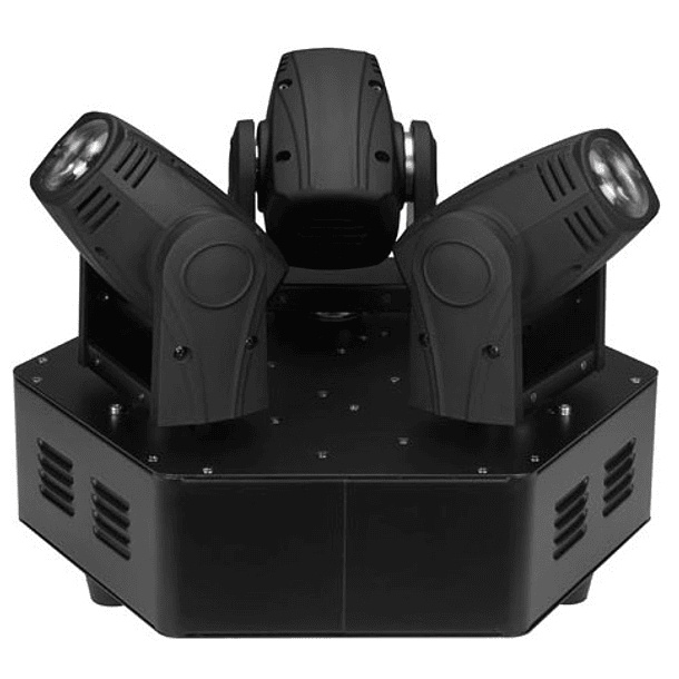 Moving Head Triplo 3x LED 10W Branco DMX (TRIMO 310) - HQ POWER 1