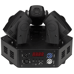 Moving Head Triplo 3x LED 10W Branco DMX (TRIMO 310) - HQ POWER