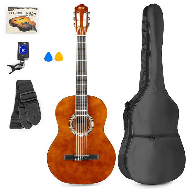 Pack Soloart Guitarra Clássica + Acessórios (Madeira Escura) - MAX 1