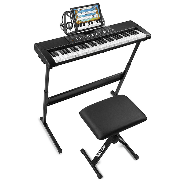 Kit Piano Eletrónico KB4SET 61 Teclas + Acessórios - MAX 1