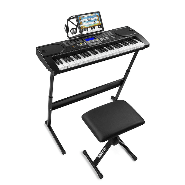 Kit Piano Eletrónico KB1SET 61 Teclas + Acessórios - MAX 1