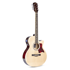 Pack Showkit Guitarra Acústica + Amplificador 40W + Acessórios (Madeira) - MAX 2