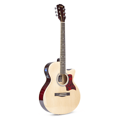 Pack Showkit Guitarra Acústica + Amplificador 40W + Acessórios (Madeira) - MAX