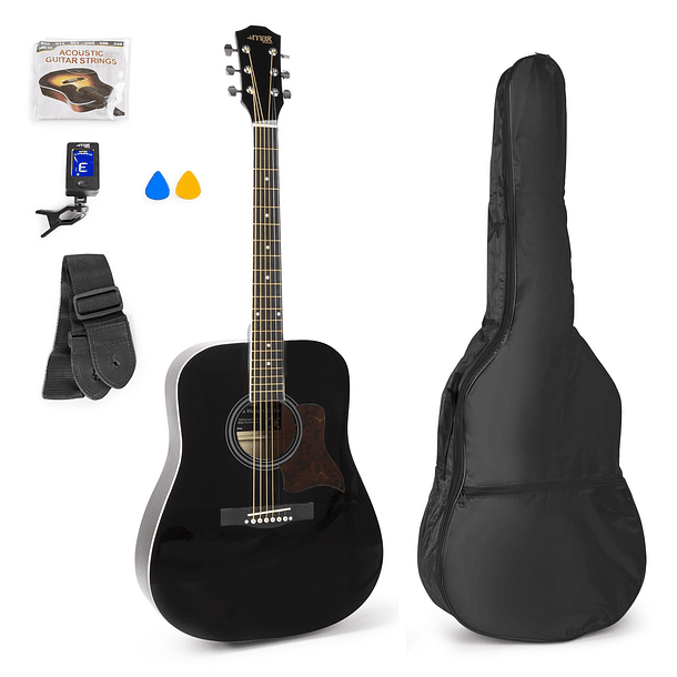 Pack Solojam Guitarra Acústica + Acessórios (Preto) - MAX 1