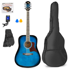 Pack Solojam Guitarra Acústica + Acessórios (Azul) - MAX