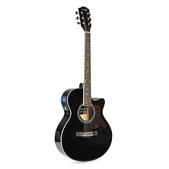 Pack Showkit Guitarra Acústica + Amplificador 40W + Acessórios (Preto) - MAX