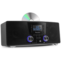 Sistema Hi-Fi Cannes 120W Bluetooh/CD/DAB+/FM/USB (Preto) - AUDIZIO