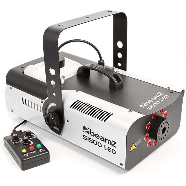 Máquina de Fumo DMX 1500W Efeitos LED 9x 3W RGB c/ Comando Temporizador (S1500LED) - beamZ 1