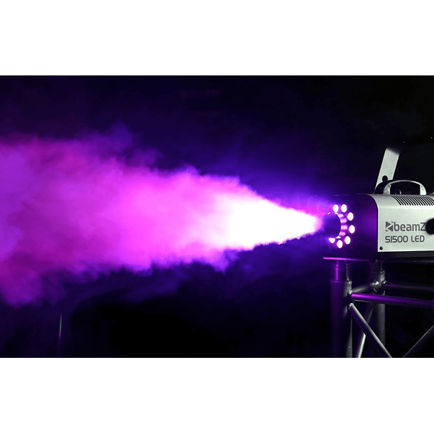 Máquina de Fumo DMX 1500W Efeitos LED 9x 3W RGB c/ Comando Temporizador (S1500LED) - beamZ 4