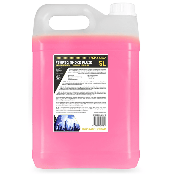 Liquido p/ Máquinas de Fumo Dispersão Rápida Efeito CO2 (5L) - beamZ 1