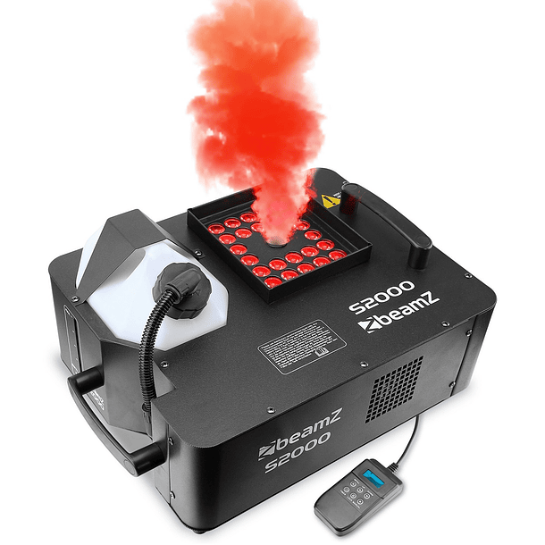 Máquina de Fumos Profissional DMX 2000W Horiz/Vertical c/ Efeito LED 24x 3W RGB (S2000) - beamZ 1