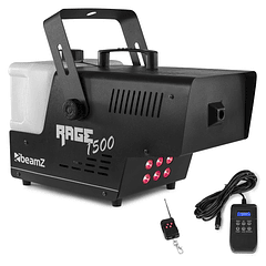 Máquina de Fumos 1500W DMX c/ 6 LEDs RGB e Controlador Temporizado (RAGE 1500LED) - beamZ