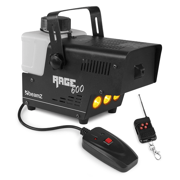 Máquina de Fumos 600W c/ Efeito Fogo em LED + Comando s/ Fios (RAGE 600LED) - beamZ 1