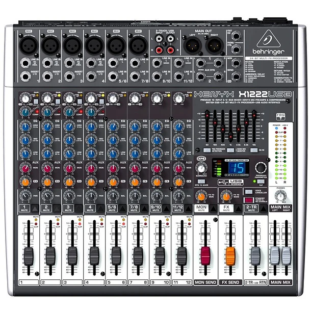 Mesa de Mistura 12 Canais c/ USB - Behringer 1