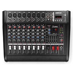 Mesa de Mistura Amplificada 2x 500W 8 Canais c/ DSP/BT/SD/USB/MP3 (AM8A) - VONYX