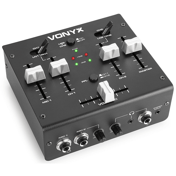 Mesa de Mistura Stereo 3 Canais DJ/USB (VDJ2USB) - VONYX 1