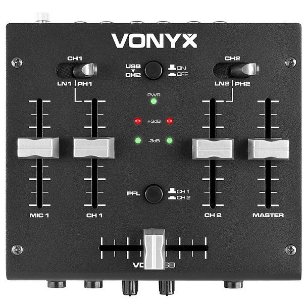 Mesa de Mistura Stereo 3 Canais DJ/USB (VDJ2USB) - VONYX 2