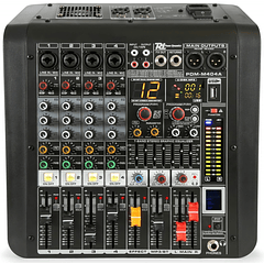Mesa de Mistura Amplificada 4 Canais 400W c/ USB/MP3/BLUETOOTH (PDM-M404A) - Power Dynamics