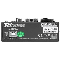 Mesa de Mistura 3 Canais USB BLUETOOTH (PDM-D301BT) - Power Dynamics
