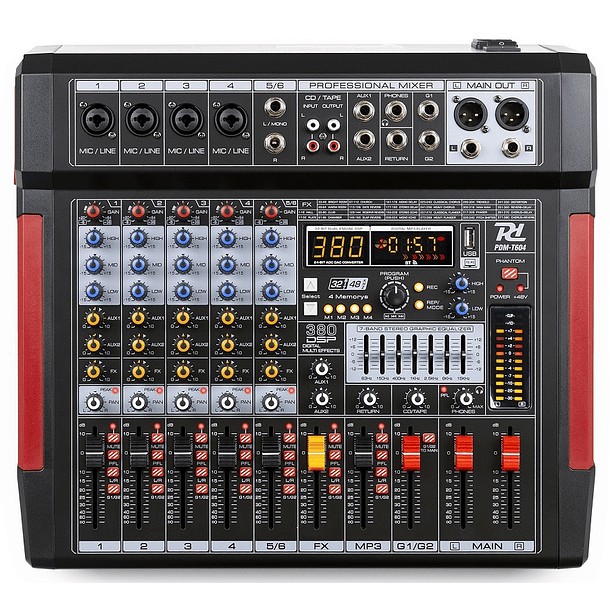 Mesa de Mistura 6 Canais c/ USB/BT/DSP (PDM-T604) - Power Dynamics 1