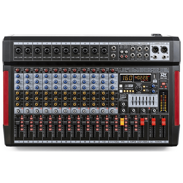Mesa de Mistura 12 Canais c/ USB/BT/DSP (PDM-T1204) - Power Dynamics 1