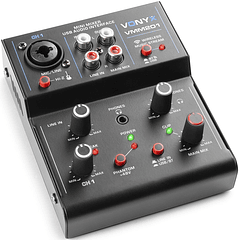 Mesa de Mistura 2 Canais com USB Audio (VMM201) - VONYX