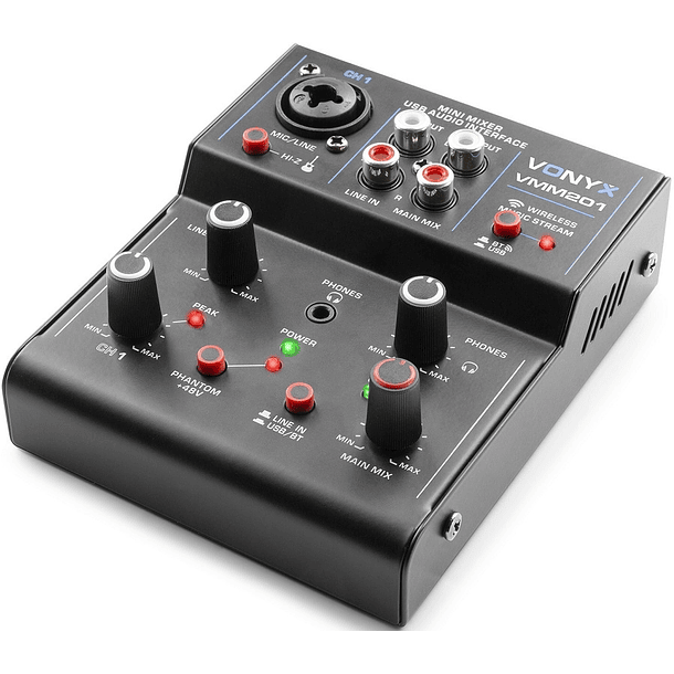 Mesa de Mistura 2 Canais com USB Audio (VMM201) - VONYX 2