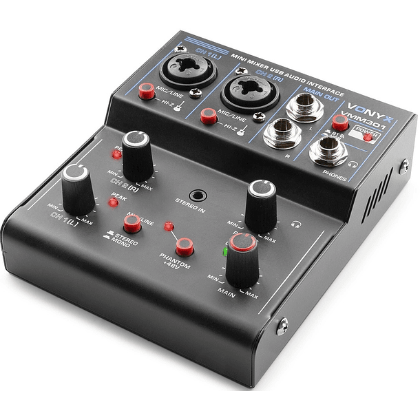 Mesa de Mistura 3 Canais com USB Audio (VMM301) - VONYX 2