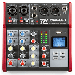 Mesa de Mistura 4 Canais c/ USB BLUETOOH (PDM-X401) - Power Dynamics