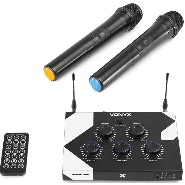 Pack Controlador Pro Karaoke c/ 2 Microfones UHF (AV510) - VONYX 1